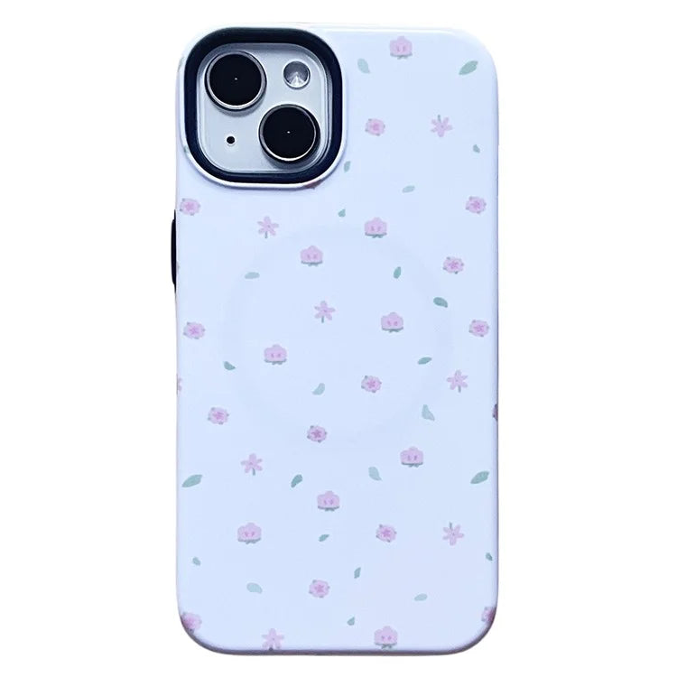 For iPhone 15 Glossy Case Heat Transfer Printing Phone Shell Compatible with MagSafe