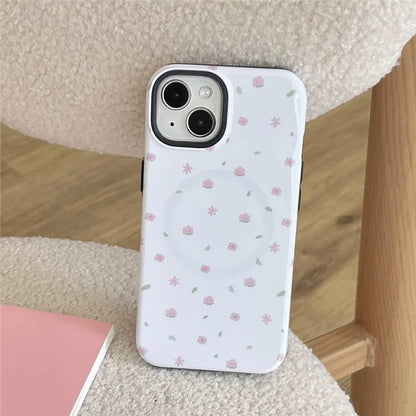 For iPhone 15 Glossy Case Heat Transfer Printing Phone Shell Compatible with MagSafe