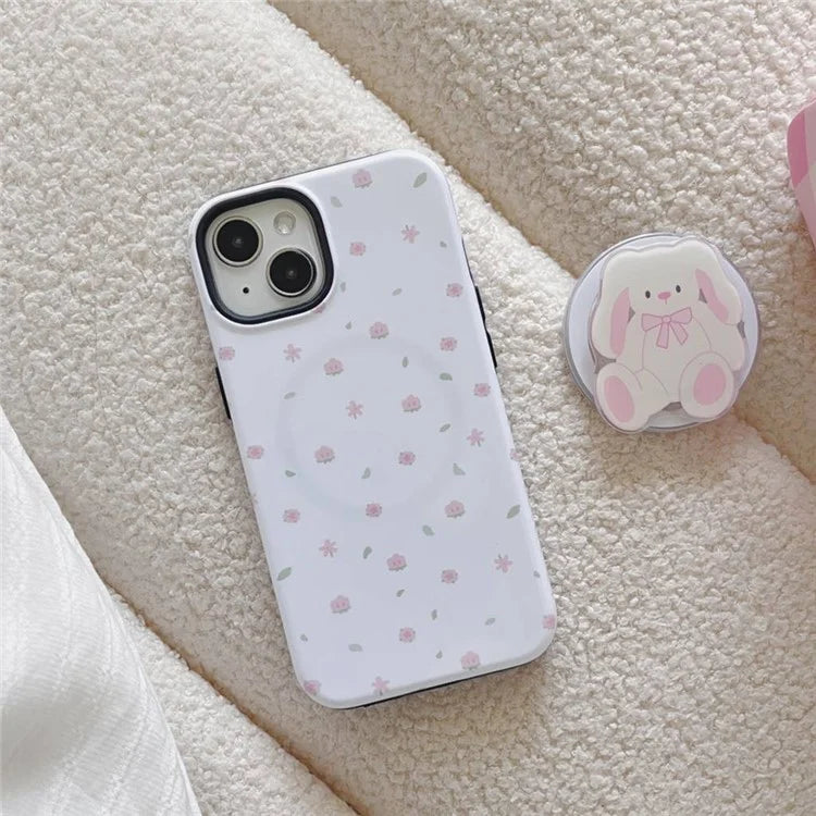 For iPhone 15 Glossy Case Heat Transfer Printing Phone Shell Compatible with MagSafe