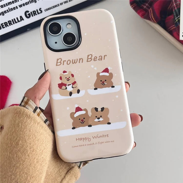 For iPhone 15 Glossy Case Heat Transfer Printing Phone Shell Compatible with MagSafe