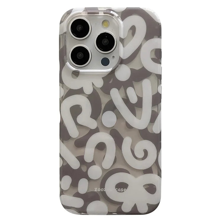 For iPhone 15 Pro Max Cell Phone Case Double Layer IMD Pattern TPU Protection Cover
