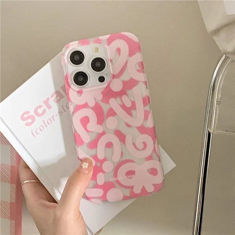 For iPhone 15 Pro Max Cell Phone Case Double Layer IMD Pattern TPU Protection Cover