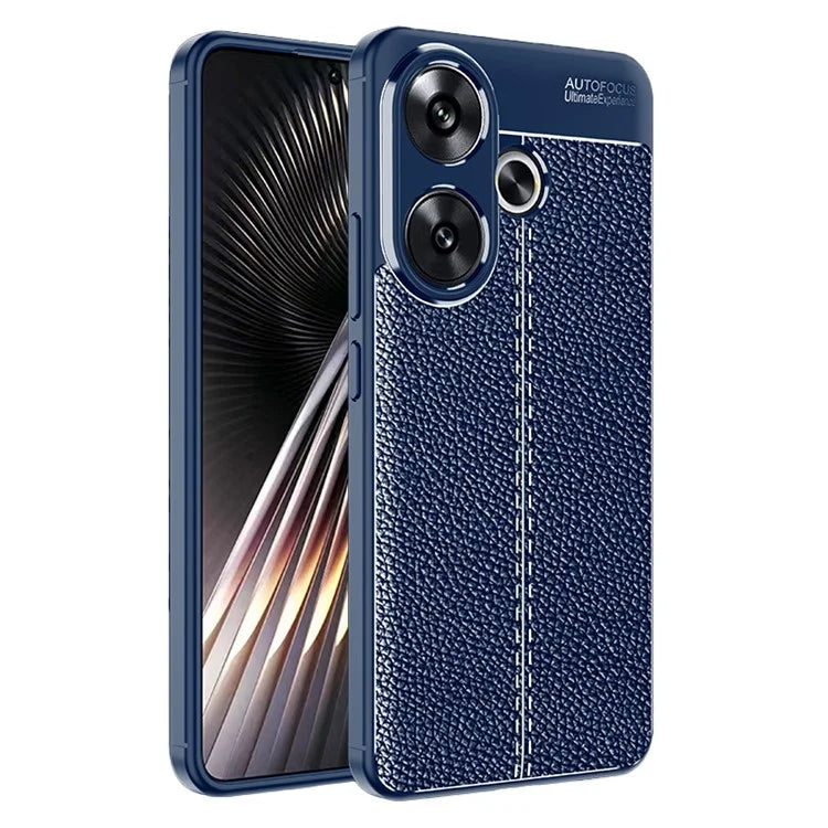 For Xiaomi Redmi Turbo 3 5G / Poco F6 5G Cell Phone Cases Non-Slip Grip Litchi Texture TPU Shell