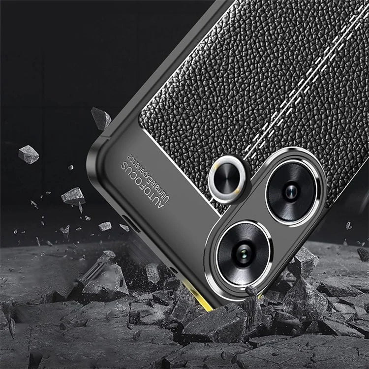 For Xiaomi Redmi Turbo 3 5G / Poco F6 5G Cell Phone Cases Non-Slip Grip Litchi Texture TPU Shell