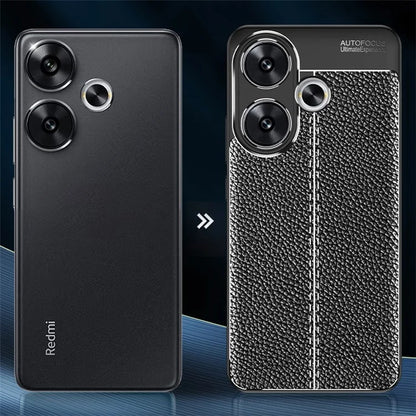 For Xiaomi Redmi Turbo 3 5G / Poco F6 5G Cell Phone Cases Non-Slip Grip Litchi Texture TPU Shell