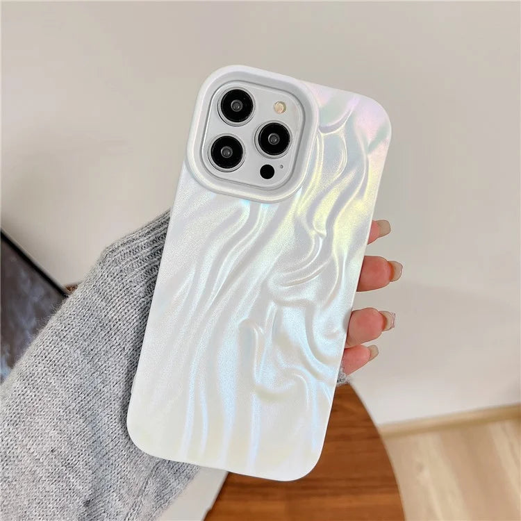 Mobile Phone Protector for iPhone 15 Pro Matte TPU Phone Cover Electroplating Pleated Wholesale Phone Cases