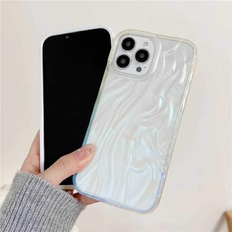 Mobile Phone Protector for iPhone 15 Pro Matte TPU Phone Cover Electroplating Pleated Wholesale Phone Cases