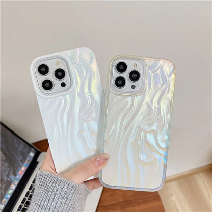 Mobile Phone Protector for iPhone 15 Pro Matte TPU Phone Cover Electroplating Pleated Wholesale Phone Cases