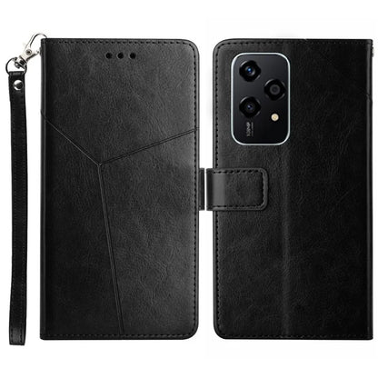 HT01 For Honor 200 Lite Case Stand Wallet Leather Cover Imprinted Design Phone Shell