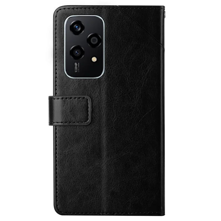 HT01 For Honor 200 Lite Case Stand Wallet Leather Cover Imprinted Design Phone Shell