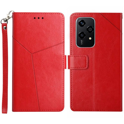 HT01 For Honor 200 Lite Case Stand Wallet Leather Cover Imprinted Design Phone Shell