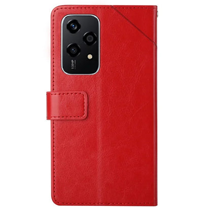 HT01 For Honor 200 Lite Case Stand Wallet Leather Cover Imprinted Design Phone Shell