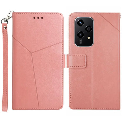 HT01 For Honor 200 Lite Case Stand Wallet Leather Cover Imprinted Design Phone Shell