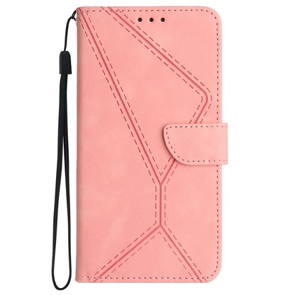 HT05 For Honor 200 Lite Case Lines Imprinted Leather Flip Magnetic Phone Cover