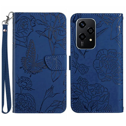 HT03 For Honor 200 Lite Leather Case Imprinted Full Protection Phone Wallet Cover with Strap