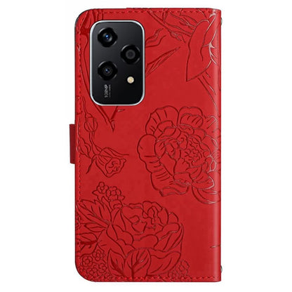 HT03 For Honor 200 Lite Leather Case Imprinted Full Protection Phone Wallet Cover with Strap