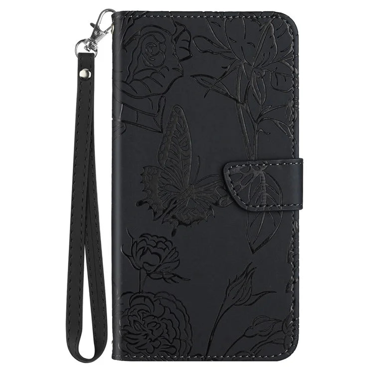 HT03 For Honor 200 Lite Leather Case Imprinted Full Protection Phone Wallet Cover with Strap