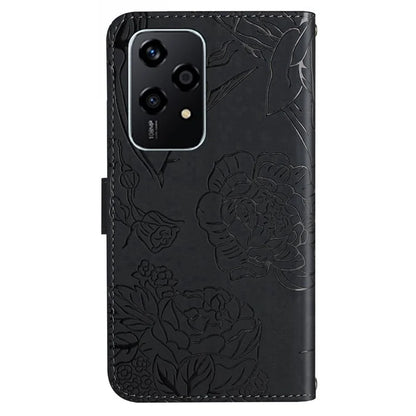 HT03 For Honor 200 Lite Leather Case Imprinted Full Protection Phone Wallet Cover with Strap