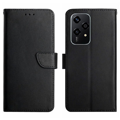 HT02 For Honor 200 Lite Case Genuine Cow Leather Phone Shell Nappa Texture Stand Cover