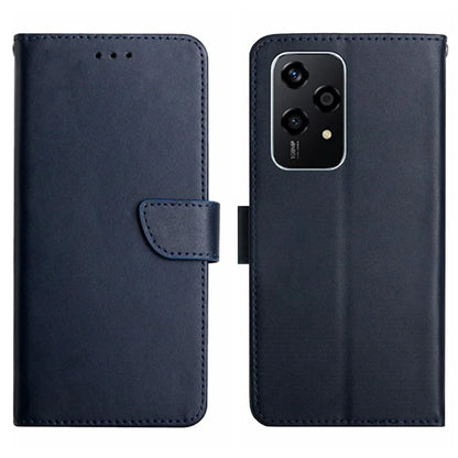 HT02 For Honor 200 Lite Case Genuine Cow Leather Phone Shell Nappa Texture Stand Cover