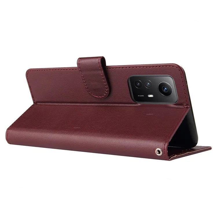 For Xiaomi Redmi Note 12S 4G Case PU Leather Phone Cover with Photo Card Slots