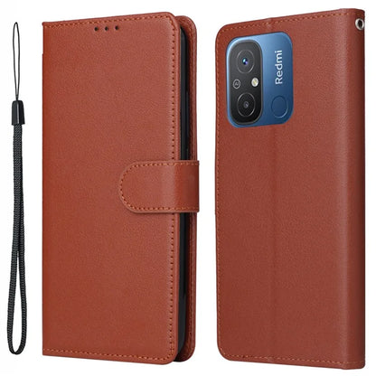 For Xiaomi Redmi 12C 4G / 11A 4G Case PU Leather 3 Card Slots Stand Phone Cover