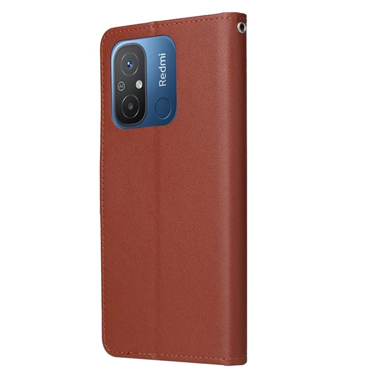 For Xiaomi Redmi 12C 4G / 11A 4G Case PU Leather 3 Card Slots Stand Phone Cover