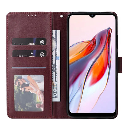 For Xiaomi Redmi 12C 4G / 11A 4G Case PU Leather 3 Card Slots Stand Phone Cover