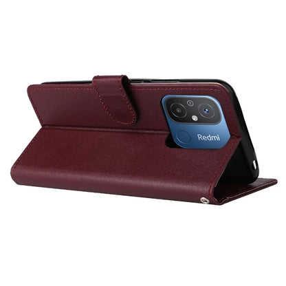 For Xiaomi Redmi 12C 4G / 11A 4G Case PU Leather 3 Card Slots Stand Phone Cover