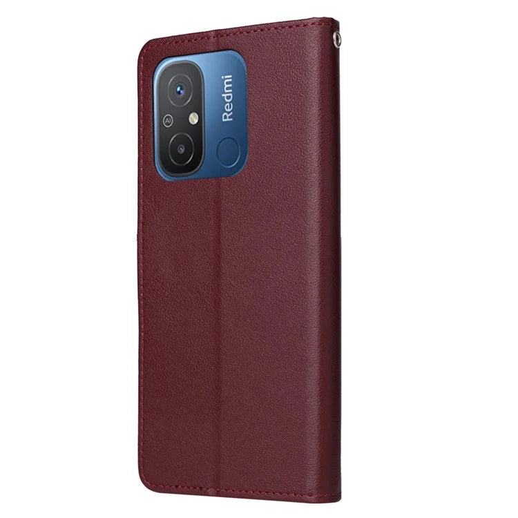 For Xiaomi Redmi 12C 4G / 11A 4G Case PU Leather 3 Card Slots Stand Phone Cover