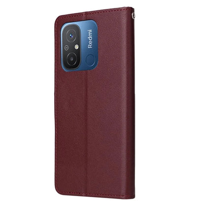 For Xiaomi Redmi 12C 4G / 11A 4G Case PU Leather 3 Card Slots Stand Phone Cover