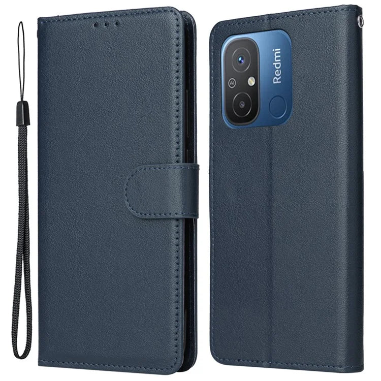 For Xiaomi Redmi 12C 4G / 11A 4G Case PU Leather 3 Card Slots Stand Phone Cover