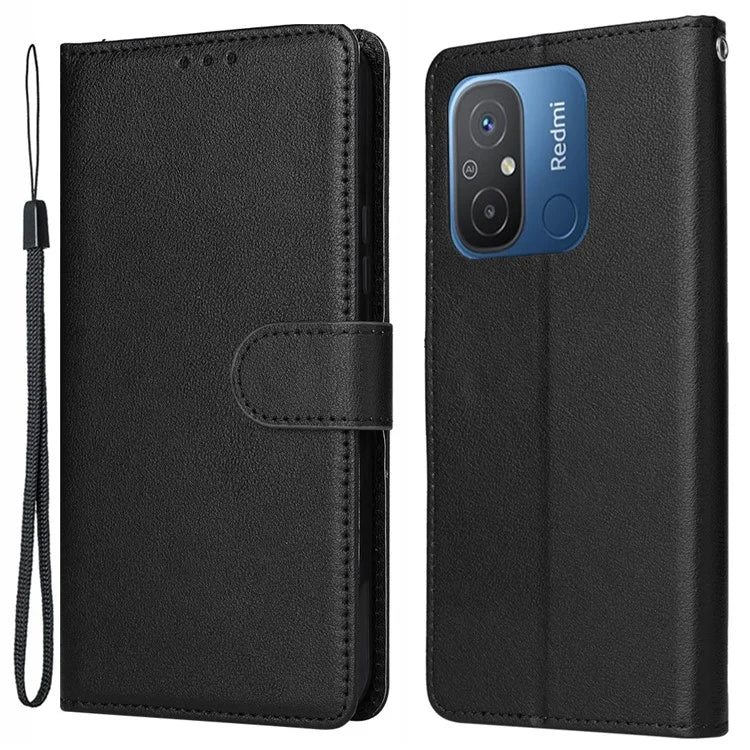 For Xiaomi Redmi 12C 4G / 11A 4G Case PU Leather 3 Card Slots Stand Phone Cover