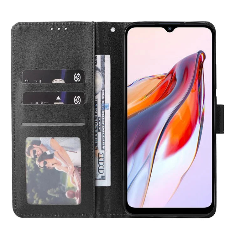 For Xiaomi Redmi 12C 4G / 11A 4G Case PU Leather 3 Card Slots Stand Phone Cover