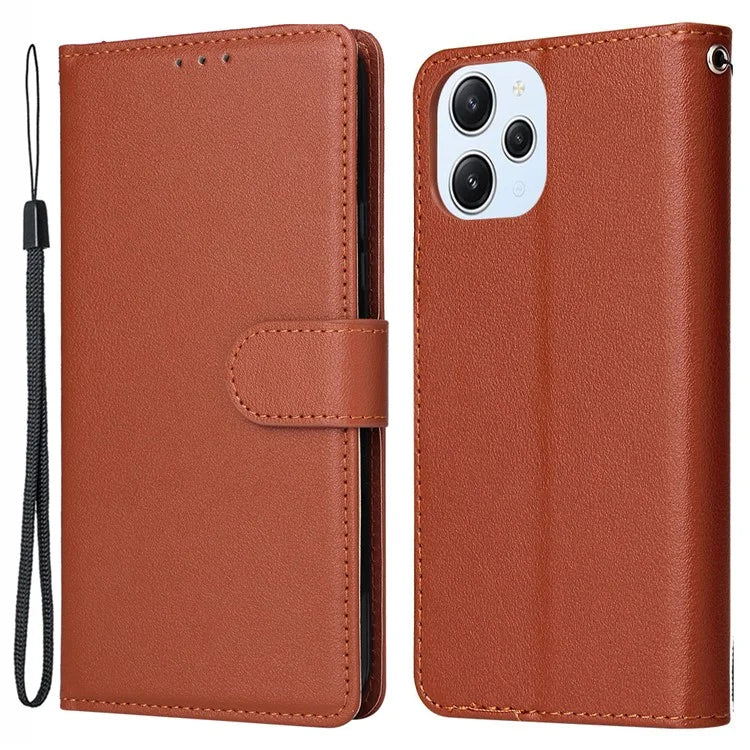 For Xiaomi Redmi 12 4G / 12 5G (Global) Case Anti-Scratch PU Leather Wallet Phone Cover