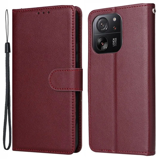 For Xiaomi Redmi K60 Ultra / 13T / 13T Pro Magnetic Phone Case PU Leather 3 Card Slots Cover