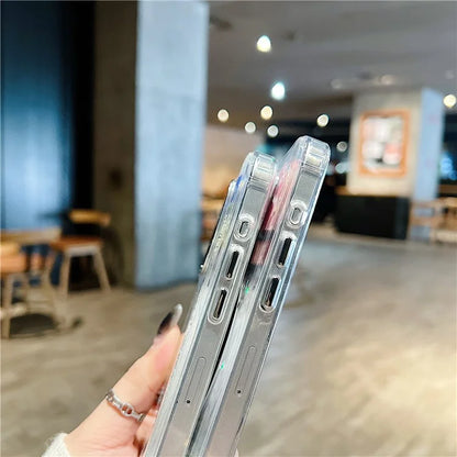 For iPhone 15 Pro Max Case Magnetic PC+TPU Epoxy Cell Phone Shell Dried Flower Decor
