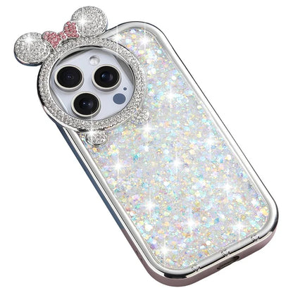 For iPhone 14 Pro Max Cell Phone Case Rhinestone Decor Epoxy Sequins TPU Cover