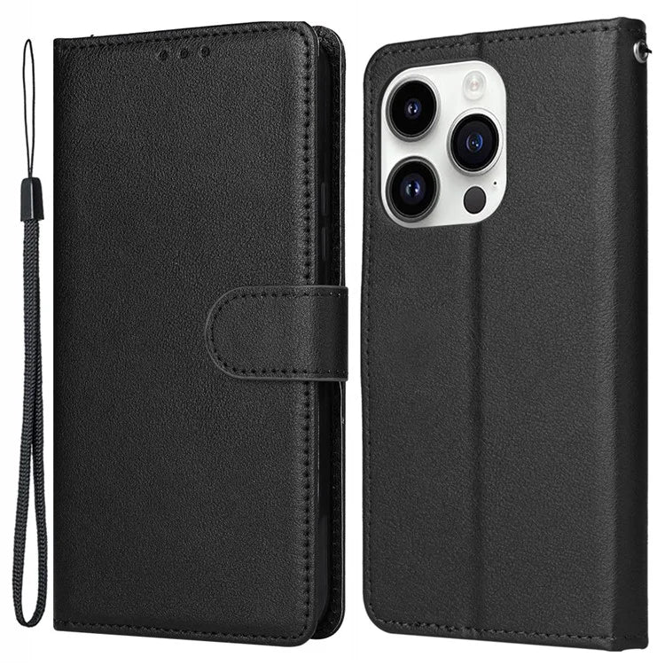 For iPhone 14 Pro Case Anti-fall PU Leather Stand Flip Phone Cover with Magnetic Clasp