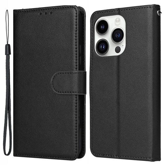 For iPhone 14 Pro Case Anti-fall PU Leather Stand Flip Phone Cover with Magnetic Clasp