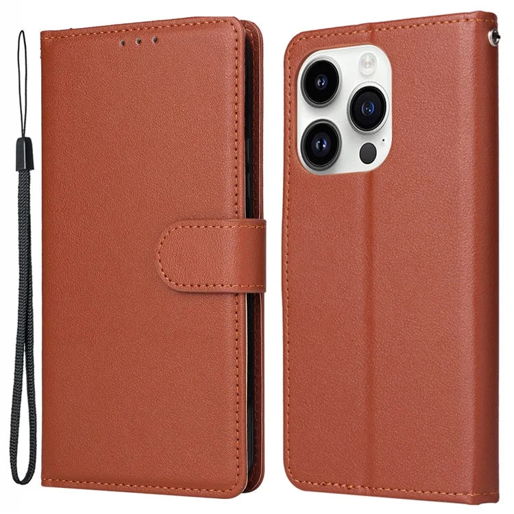 For iPhone 14 Pro Case Anti-fall PU Leather Stand Flip Phone Cover with Magnetic Clasp
