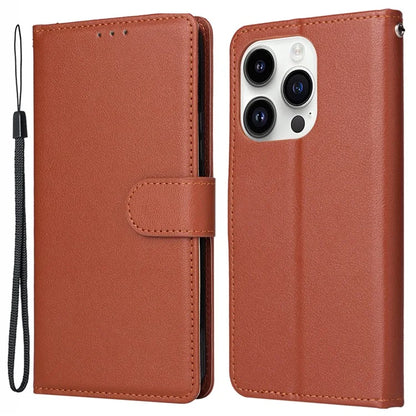 For iPhone 14 Pro Case Anti-fall PU Leather Stand Flip Phone Cover with Magnetic Clasp