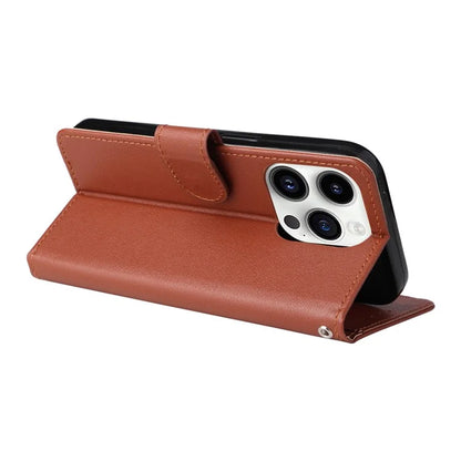 For iPhone 14 Pro Case Anti-fall PU Leather Stand Flip Phone Cover with Magnetic Clasp