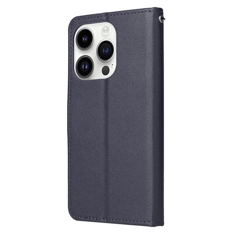For iPhone 14 Pro Case Anti-fall PU Leather Stand Flip Phone Cover with Magnetic Clasp