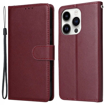 For iPhone 14 Pro Case Anti-fall PU Leather Stand Flip Phone Cover with Magnetic Clasp