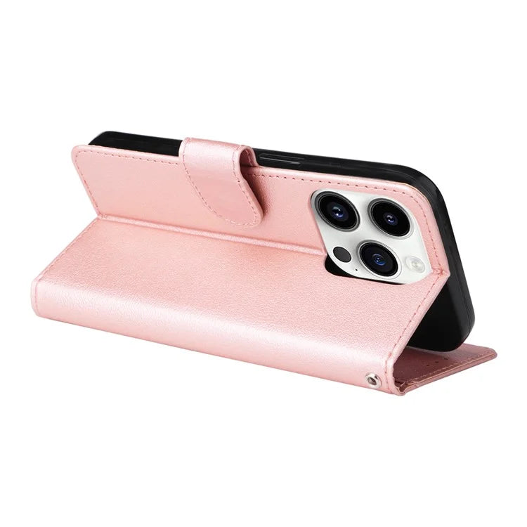 For iPhone 14 Pro Case Anti-fall PU Leather Stand Flip Phone Cover with Magnetic Clasp