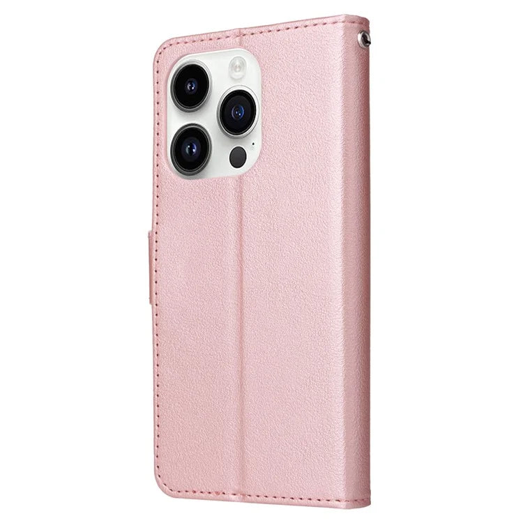 For iPhone 14 Pro Case Anti-fall PU Leather Stand Flip Phone Cover with Magnetic Clasp