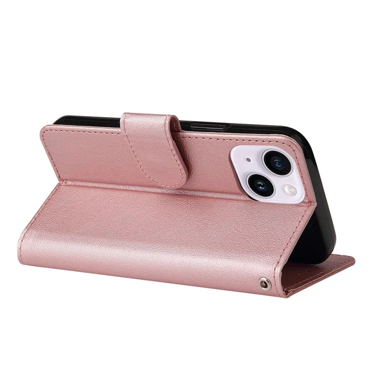 For iPhone 14 Plus Leather Case Wallet Stand Mobile Phone Cover Wholesale