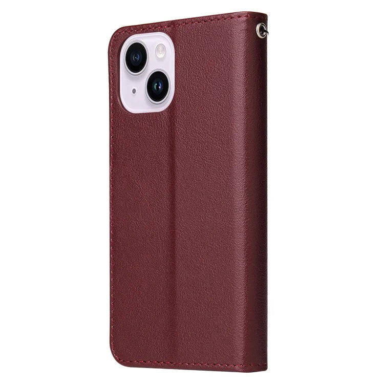 For iPhone 14 Protective Case Anti-Drop PU Leather Wallet Phone Cover