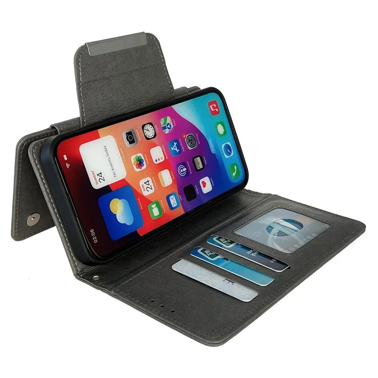 For iPhone 13 Pro Case Detachable 2-in-1 Leather Wallet Phone Cover